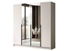 Viertüriger Kleiderschrank mit Drehtüren, Schubladen und Spiegeln Ameli Kaschmir