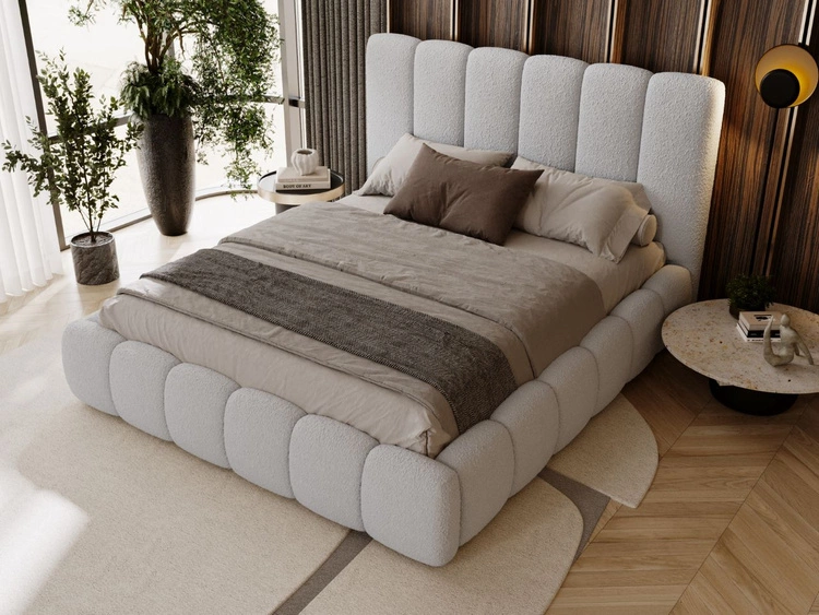 Polsterbett mit Bettkasten und Lattenrost 180x200 Imperial Hellgrau