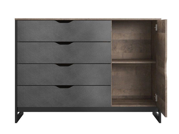 Kommode mit Türen und Schubladen Denis Dunkelbraun