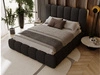 Polsterbett mit Bettkasten und Lattenrost 200x200 Imperial Schwarz