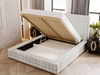 Polsterbett mit Bettkasten und Lattenrost 120x200 Barbados Creme