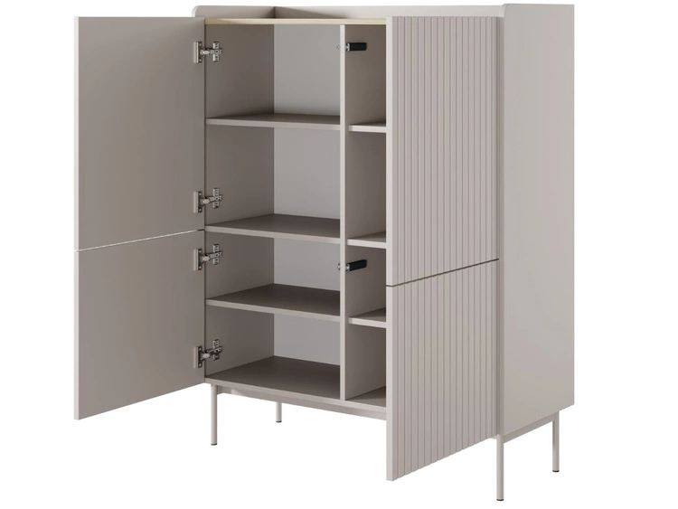 Türkommode Abios Beige, Scandi Eiche