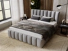 Polsterbett mit Bettkasten und Lattenrost 200x200 Neos Grau