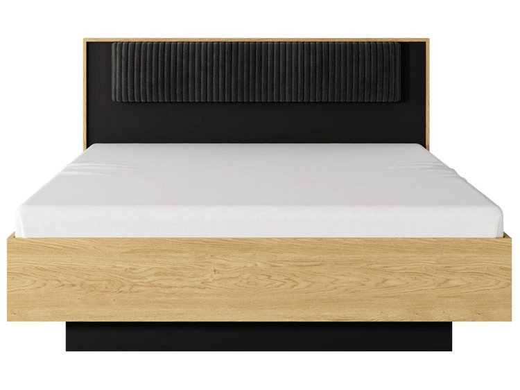 Holzbett mit Bettkasten 160x200 Bolzano Baltische Eiche Schwarz