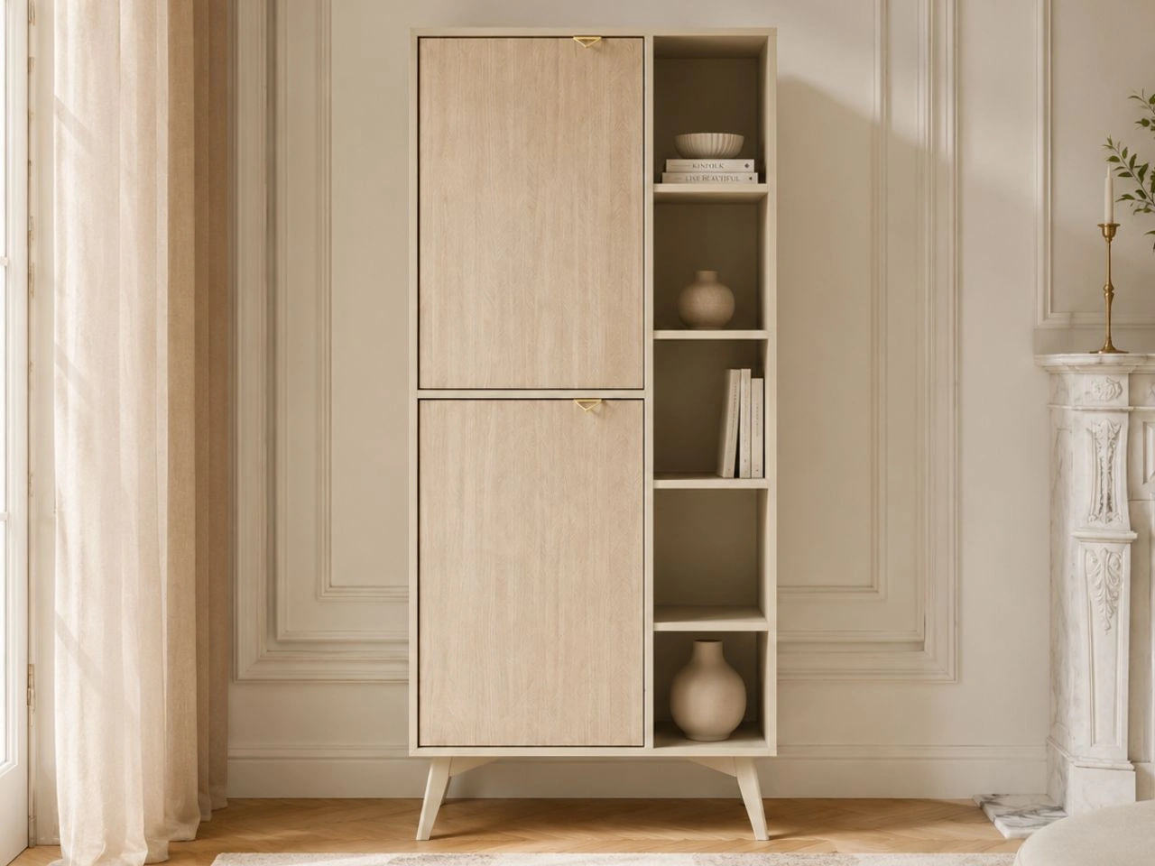Regal mit Türen Modena Beige