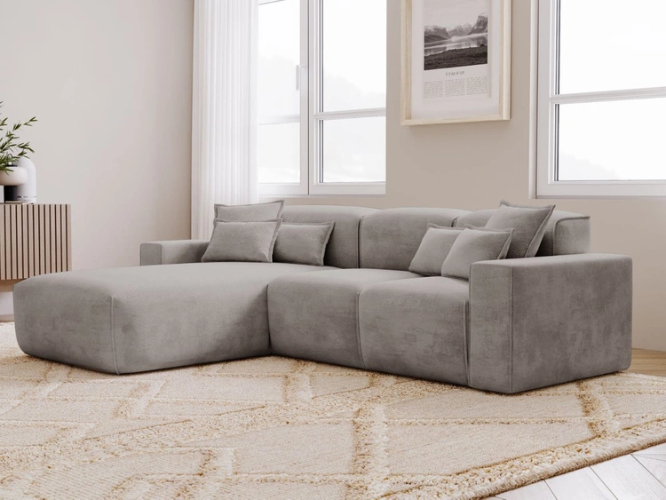 Ecksofa L-Form Links Moderne Ecksofa Leni Grau