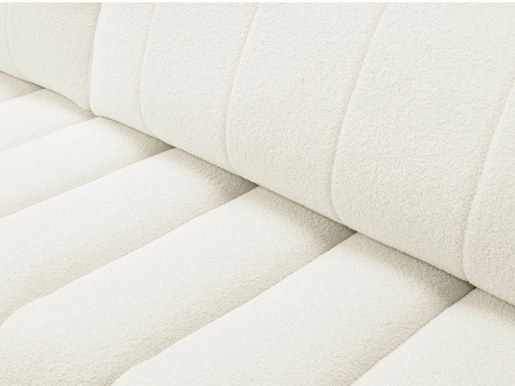 Ecksofa mit Schlaffunktion und Bettkasten Links Adoro Creme