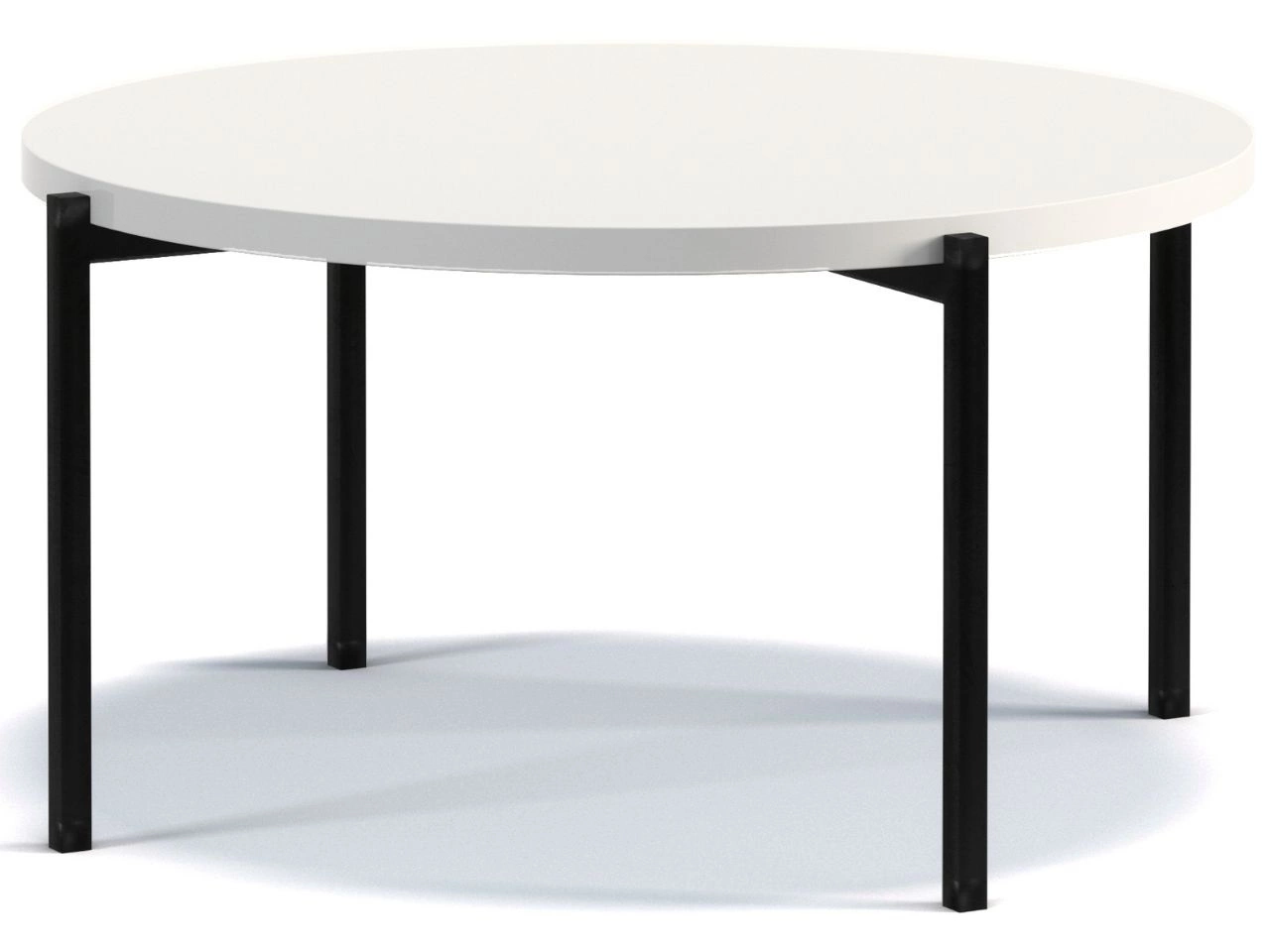 Runder Couchtisch Sevilla Weiß Glanz