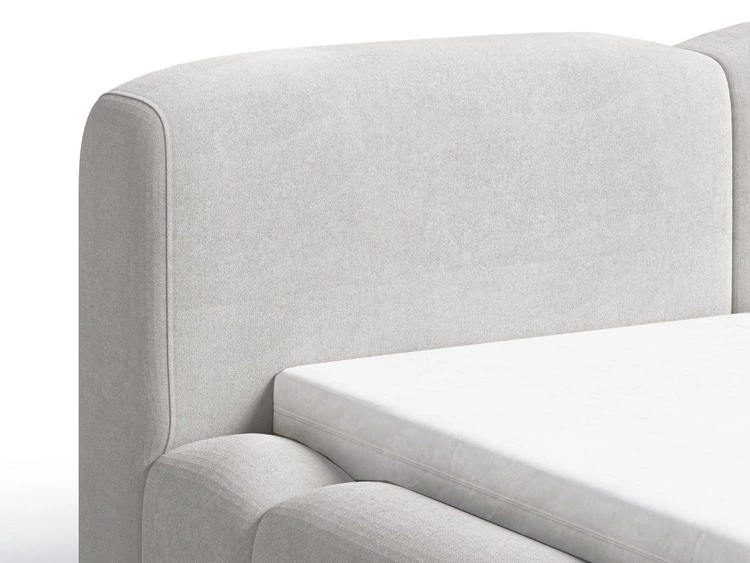 Polsterbett mit Bettkasten und Lattenrost 180x200 Aubi Grau