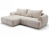Ecksofa L-Form Links mit Schlaffunktion und Bettkasten Bonno Beige