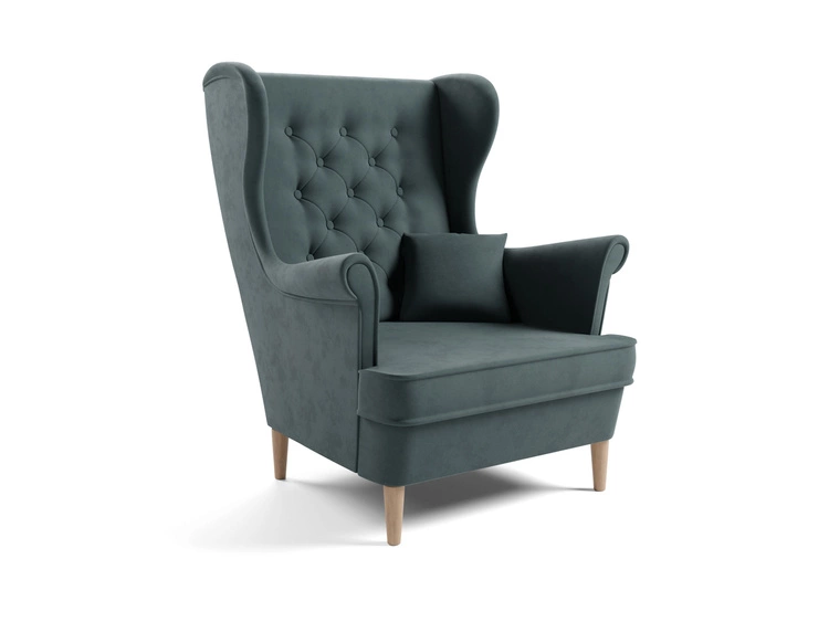 Sessel auf Holzbeinen Oslo II Dunkelgrau