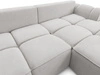 Ecksofa L-Form Rechts mit Schlaffunktion und Bettkasten Bonno Grau