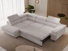 Ecksofa L-Form mit Schlaffunktion und Bettkasten Argon Links Grau