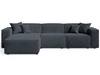 Ecksofa L-Form Links Arizona Dunkelgrau