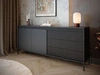 Kommode mit Türen und Schubladen 187 cm Sorano Schwarz
