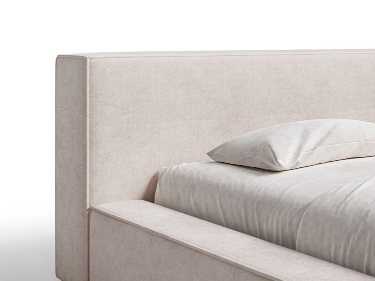 Polsterbett mit Bettkasten und Lattenrost 160x200 Mali Beige