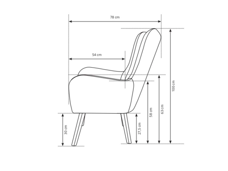 Sessel auf Holzbeinen Ceres Türkis