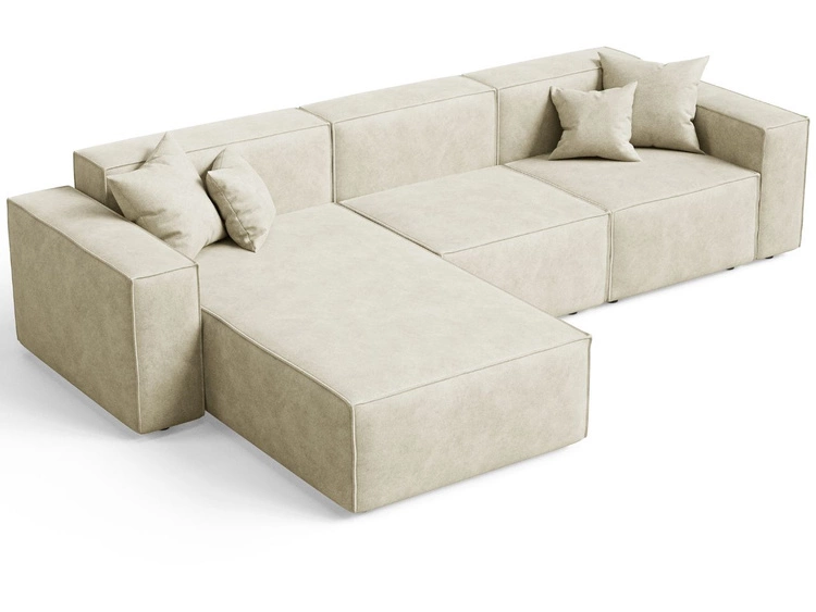 Ecksofa L-Form Links Arizona Beige
