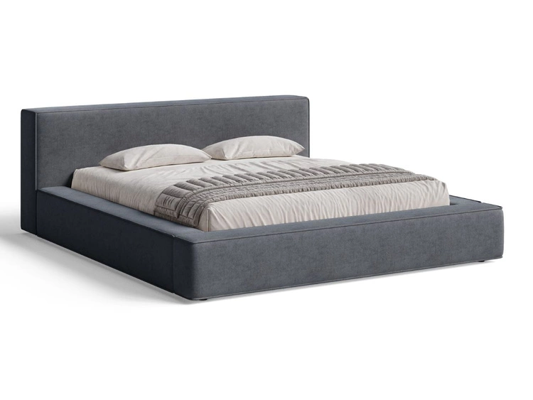 Polsterbett mit Bettkasten und Lattenrost 120x200 Mali Dunkelgrau