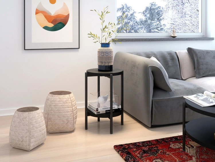 Beistelltisch Sevilla Schwarz Matt