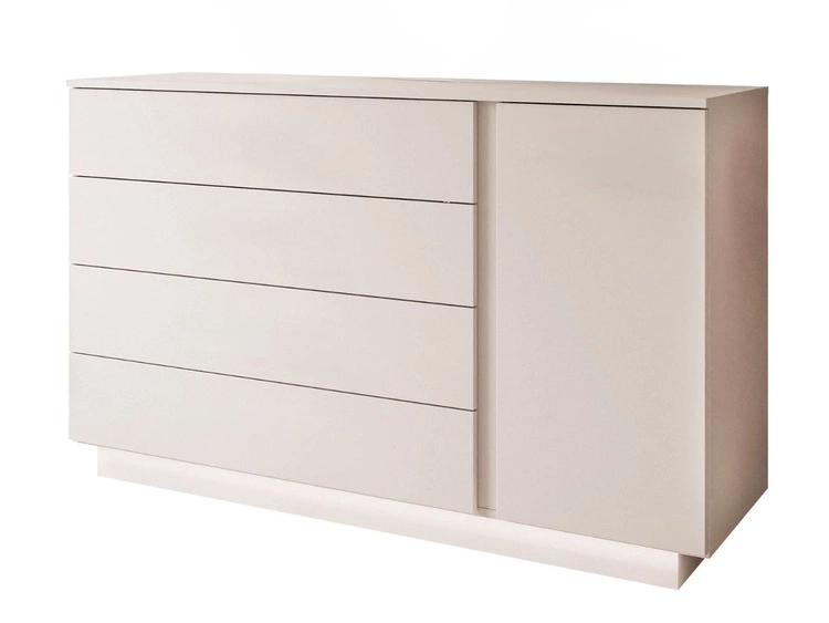 Kommode mit Türe, Schubladen und LED-Beleuchtung Nuveo Kaschmir