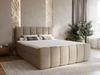 Boxspringbett mit Bettkasten 140x200 Bouclé-Stoff Cloud Braun