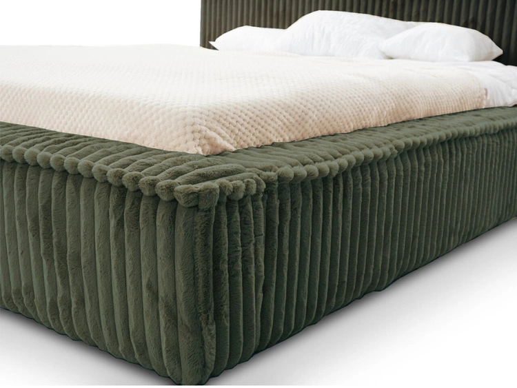 Polsterbett mit Bettkasten und Lattenrost 180x200 Lago Grün