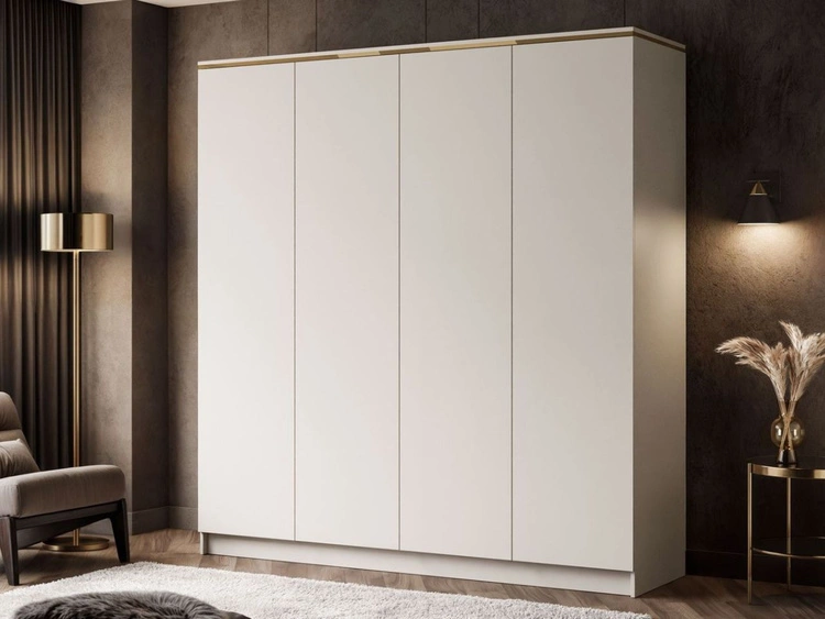 Kleiderschrank mit Drehtüren und Schubladden Evare Kaschmir