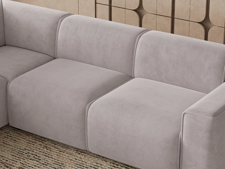 Ecksofa L-Form Links Eluno Grau
