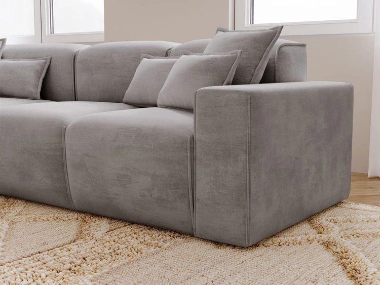 Ecksofa L-Form Links Moderne Ecksofa Leni Grau