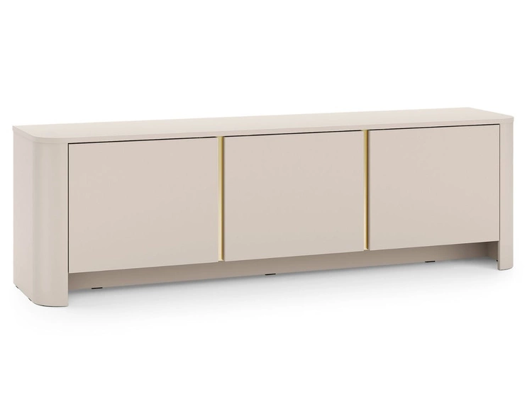 Fernsehschrank mit goldener Zierleiste für das Wohnzimmer Brillo Kaschmir