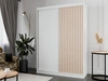 Schiebetürenschrank mit Lamellen 150 cm Loreto Weiß
