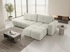 Ecksofa L-Form Rechts mit Schlaffunktion und Bettkasten Sile L Beige