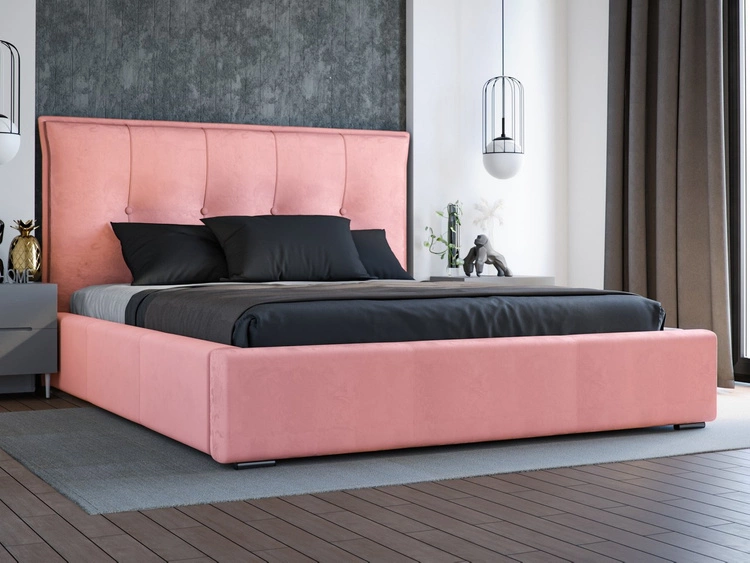 Doppelbett mit Lattenrost 140x200 Valencia - Rosa