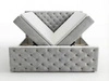 Boxspringbett mit Bettkasten 140x200 Montego Hellgrau