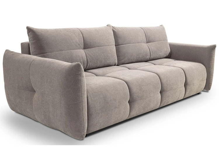 Schlafsofa mit Bettfunktion und Bettkasten Bene Grau