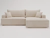 Ecksofa L-Form Rechts mit Schlaffunktion und Bettkasten California Beige