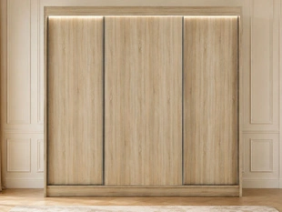 Schiebetürenschrank 250 cm mit LED-Beleuchtung Diano Eiche Sonoma