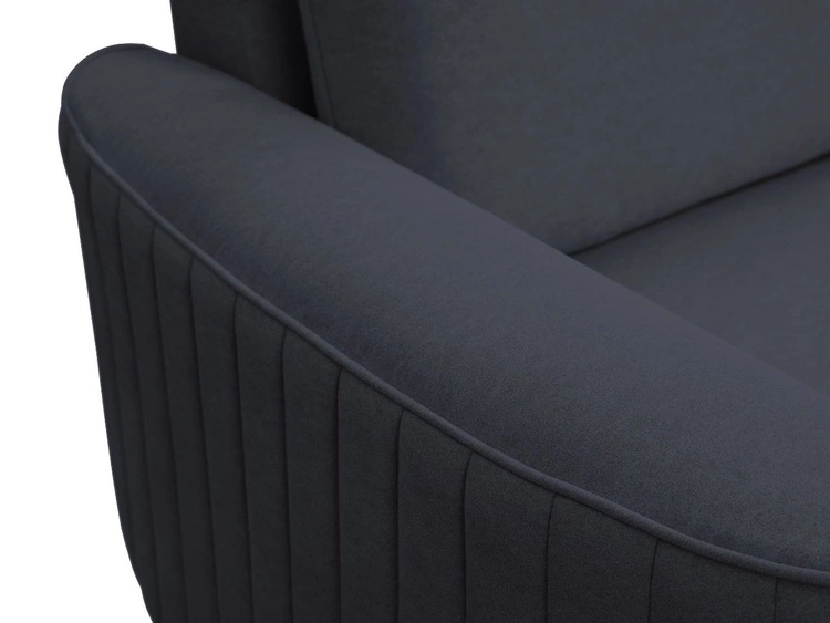 Ecksofa L-Form Links mit Schlaffunktion und Bettkasten Limon Dunkelblau