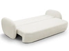 Schlafsofa mit Bettfunktion und Bettkasten Oreo Creme