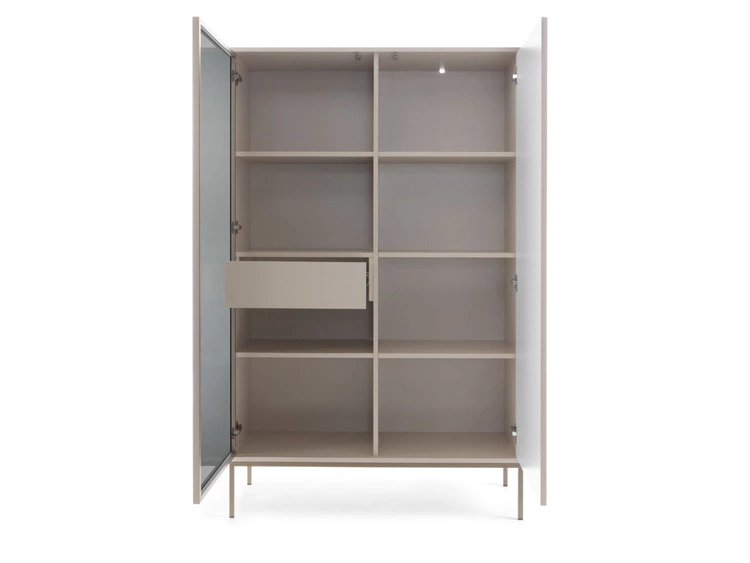 Vitrinenschrank mit Led Deo 166 cm Kaschmir
