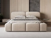 Polsterbett mit Bettkasten und Lattenrost 120x200 Aubi Beige