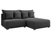 Ecksofa L-Form Rechts mit Schlaffunktion und Bettkasten Ronni Dunkelgrau