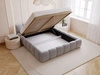 Polsterbett mit Bettkasten und Lattenrost 180x200 Cloud Low Grau