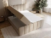 Boxspringbett mit Bettkasten 200x200 Bouclé-Stoff Cloud Braun