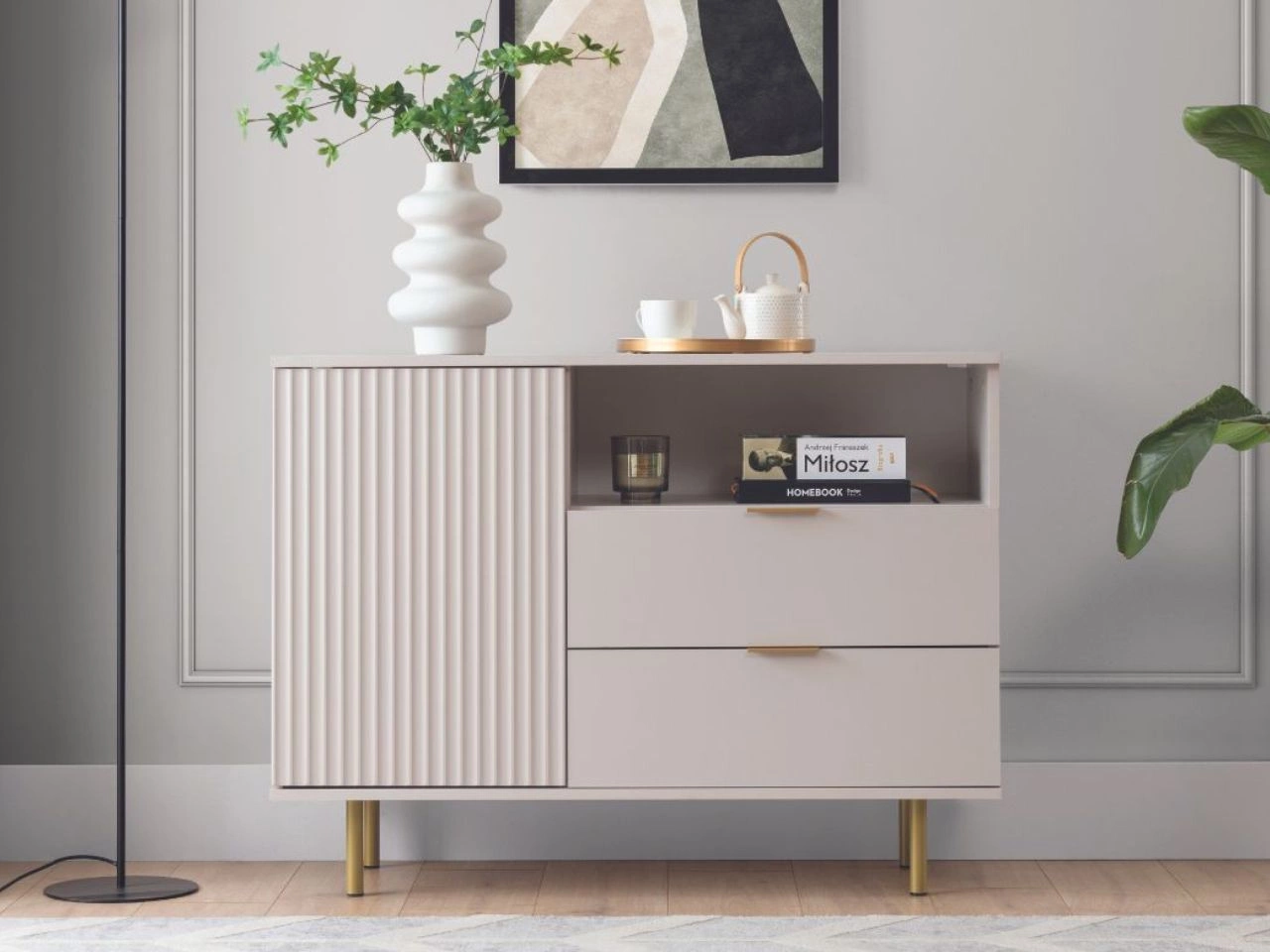 Kommode mit Türe und Schubladen Ankara Kaschmir