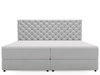 Boxspringbett mit Bettkasten 200x200 Bergamo Hellgrau