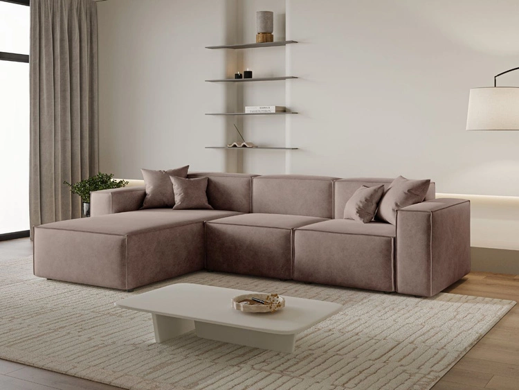 Ecksofa L-Form Links Arizona Braun