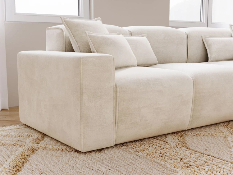 Ecksofa L-Form Rechts Moderne Ecksofa Leni Beige