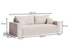 Schlafsofa mit Bettfunktion und Bettkasten Sivra Beige